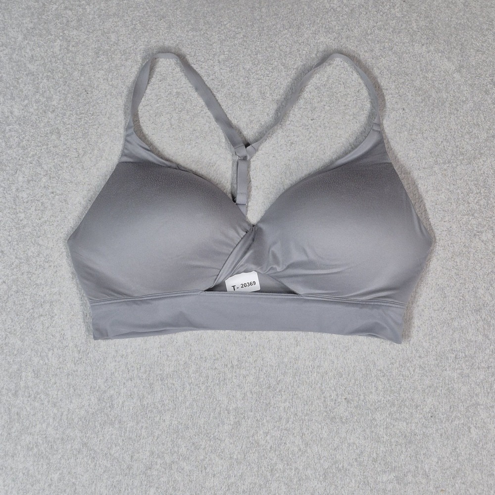 Victoria's Secret Women Bra 36C Gray Body By Victoria T Shirt Wireless Pullover